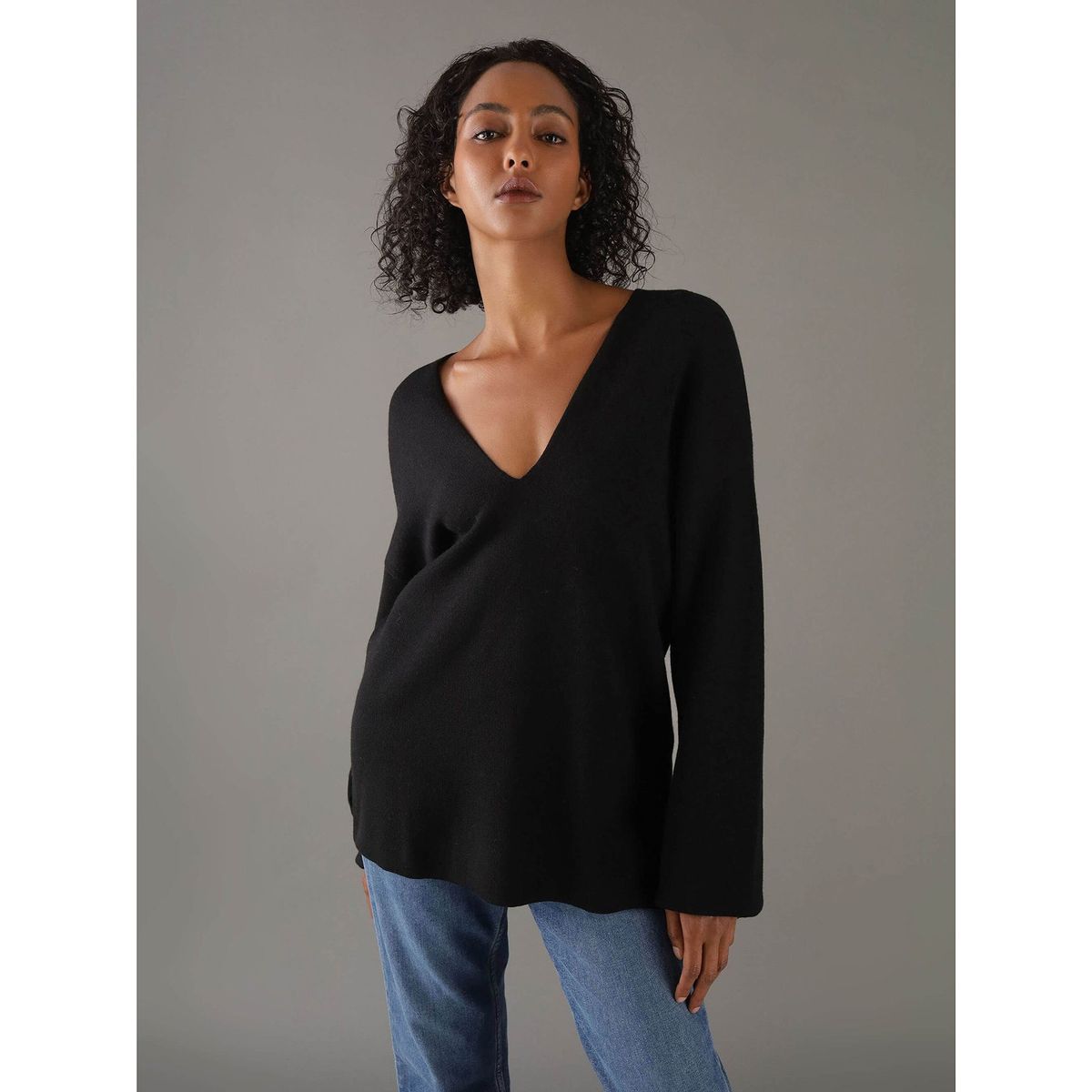 CALVIN KLEIN - Sweater Wool Blend Negro Calvin Klein