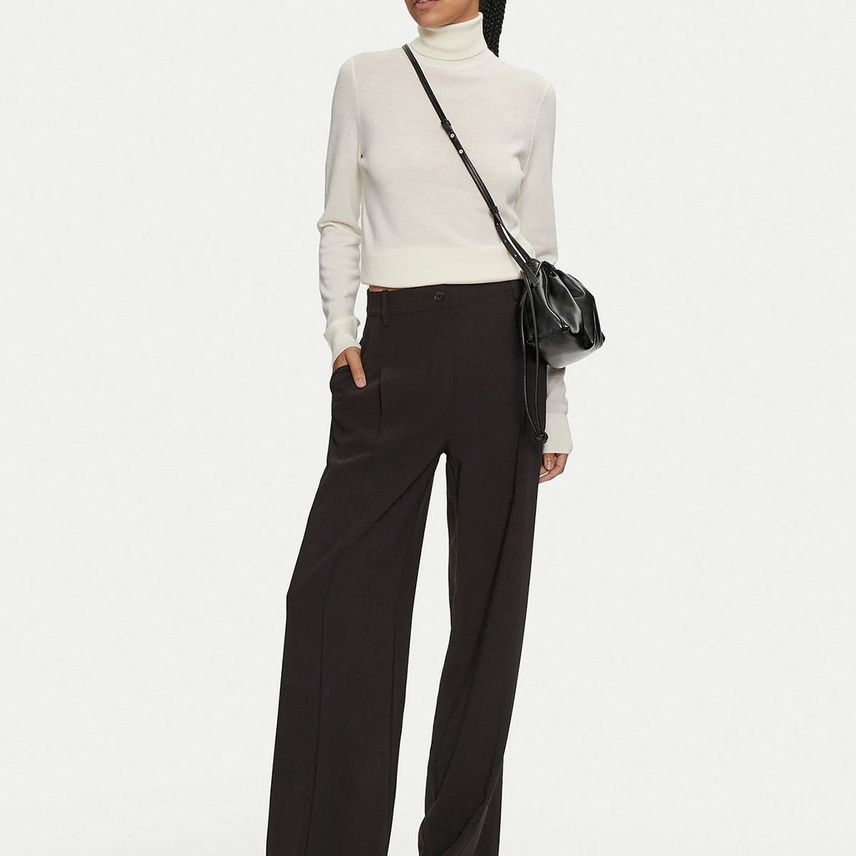 CALVIN KLEIN - Sweater Merino Wool Roll Neck Blanco Calvin Klein