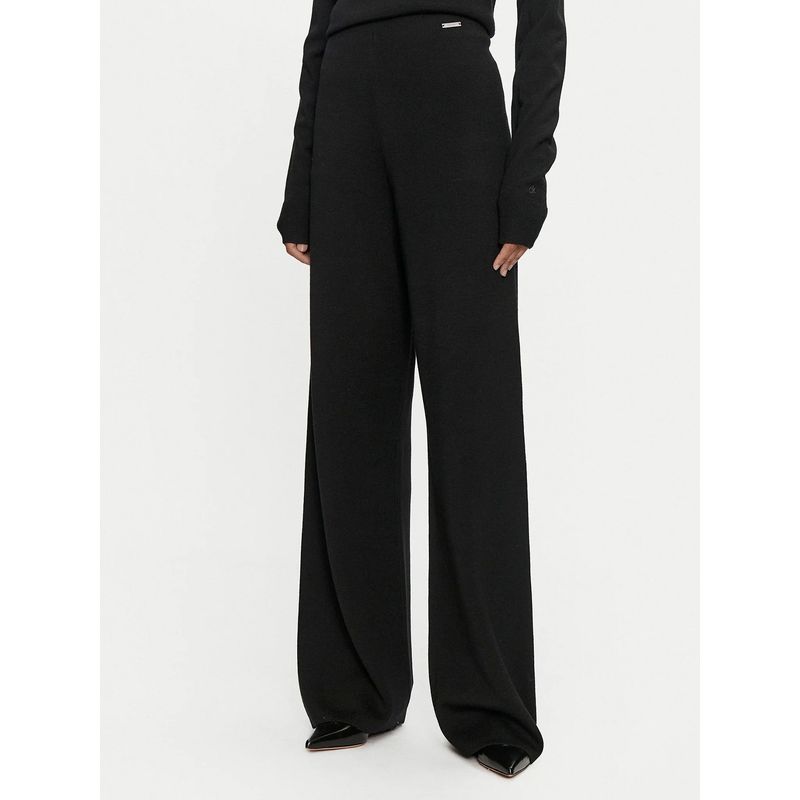 CALVIN KLEIN - Pantalones Wool Blend Negro Calvin Klein