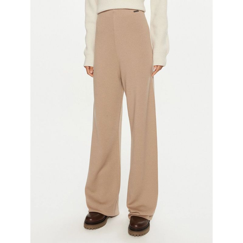 CALVIN KLEIN - Pantalones Wool Blend Beige Calvin Klein