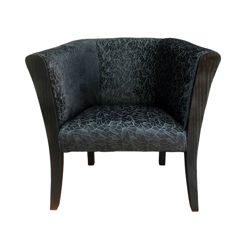 MUEBLES NEW - SITIAL AMERICANO ESTAMPADO EN NEGRO FELPA