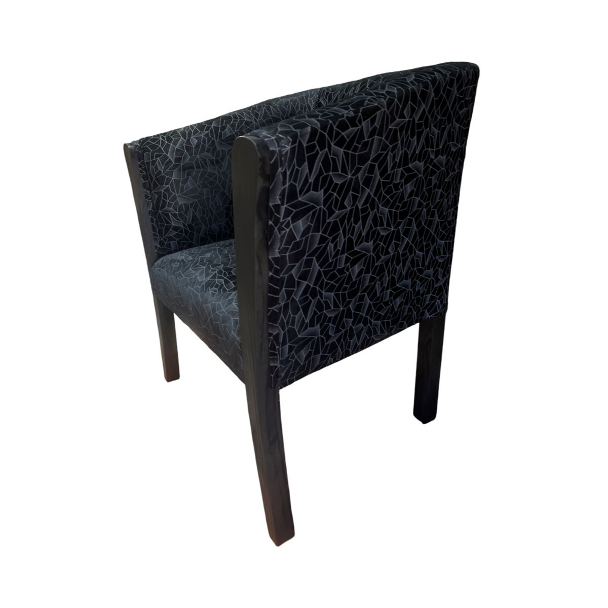 MUEBLES NEW - SITIAL AMERICANO ESTAMPADO EN NEGRO FELPA.