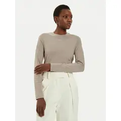 CALVIN KLEIN - Polera Nano Logo Slim Gris