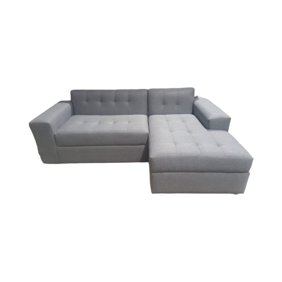 MUEBLES NEW - SECCIONAL MILAN DERECHO GRIS LINO.