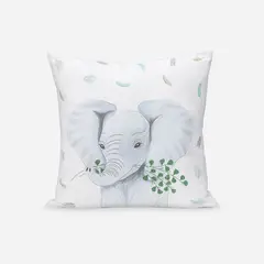 ROSEN - Funda Cojín Infantil África Verde 50 x 50 cm