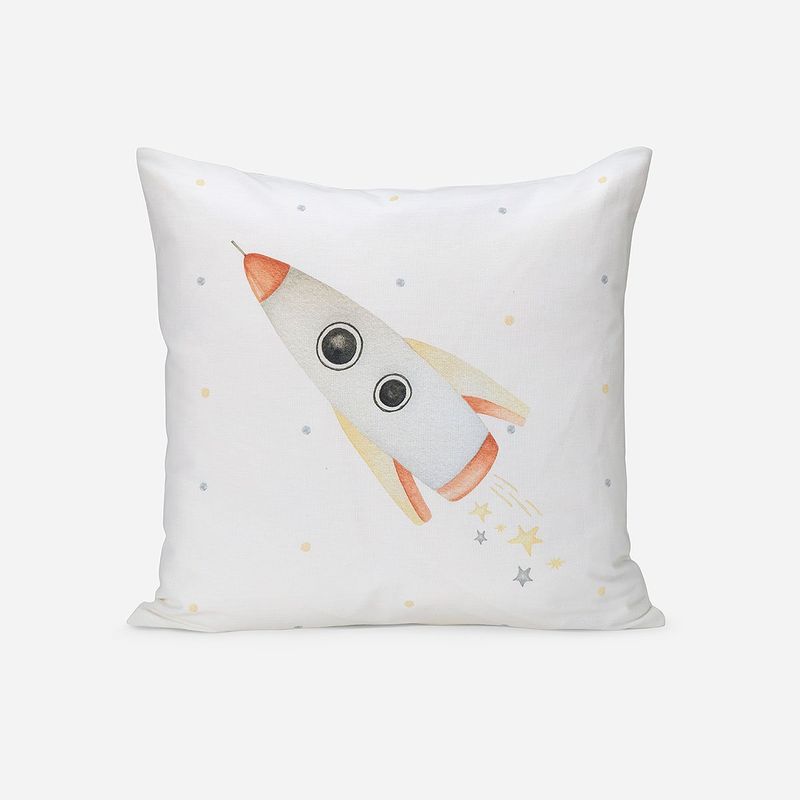 ROSEN - Funda Cojín Infantil Universo Azul 50 x 50 cm