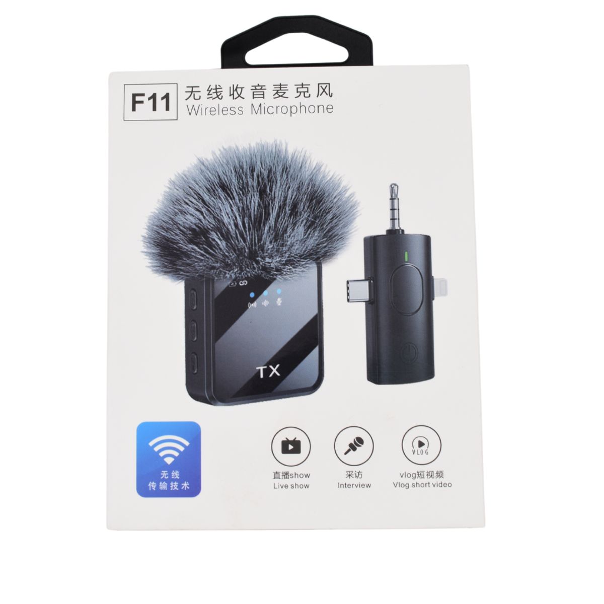 TX - Micrófono Inalámbrico De Solapa Con Entrada iPhone-Android