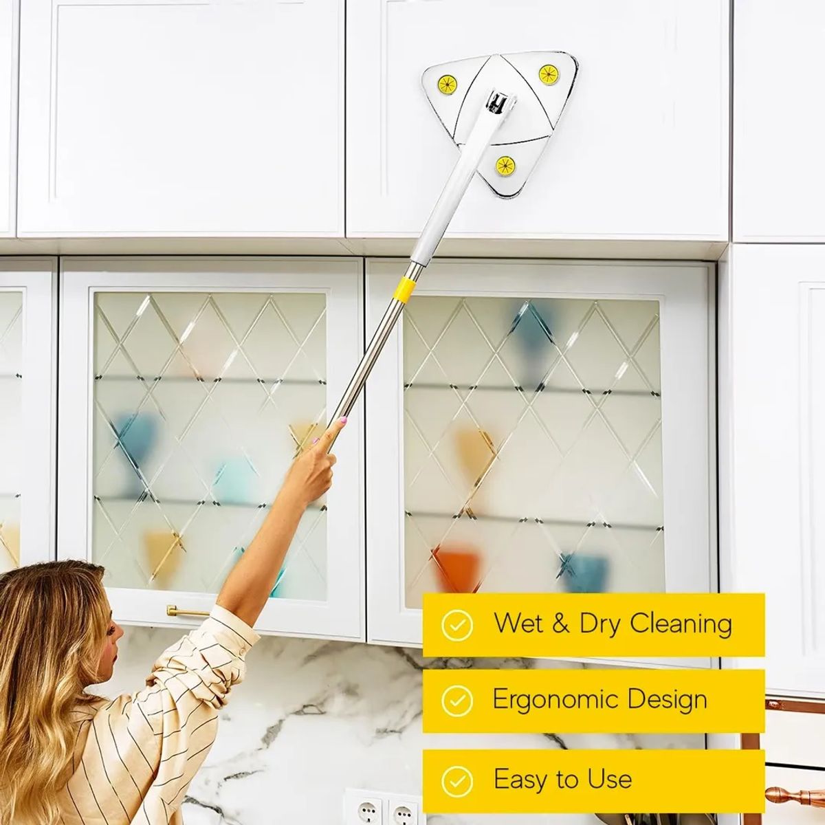 GENERICO - Mopa Triangular Extensible Blanca