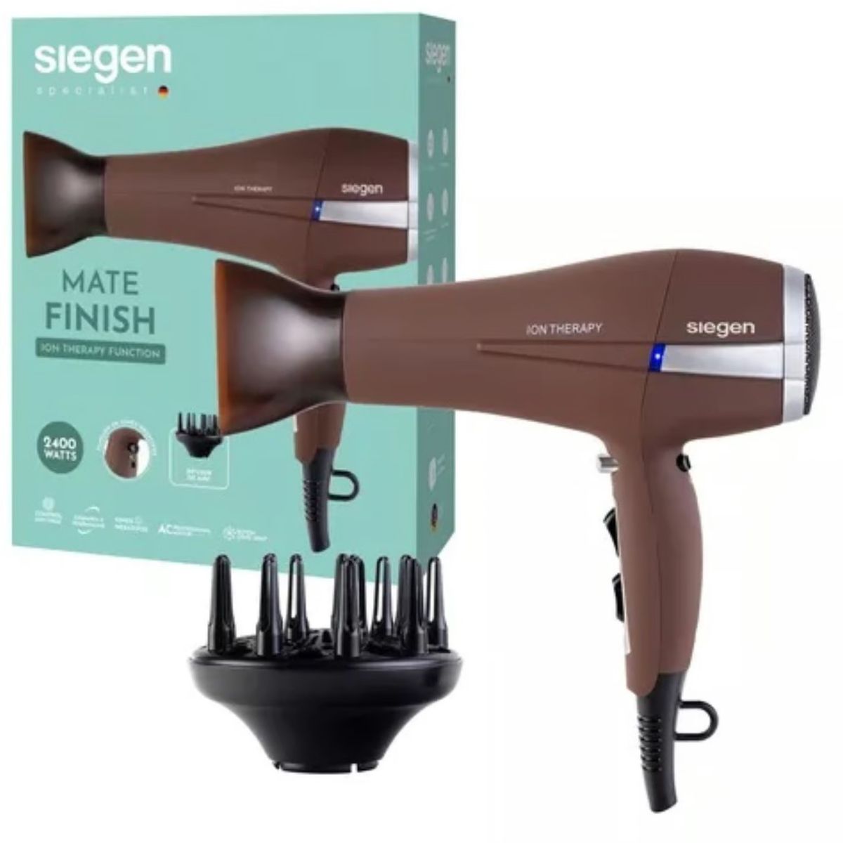 SIEGEN - Secador de Pelo Siegen Mate Ion Therapy SG3043 2400Watts