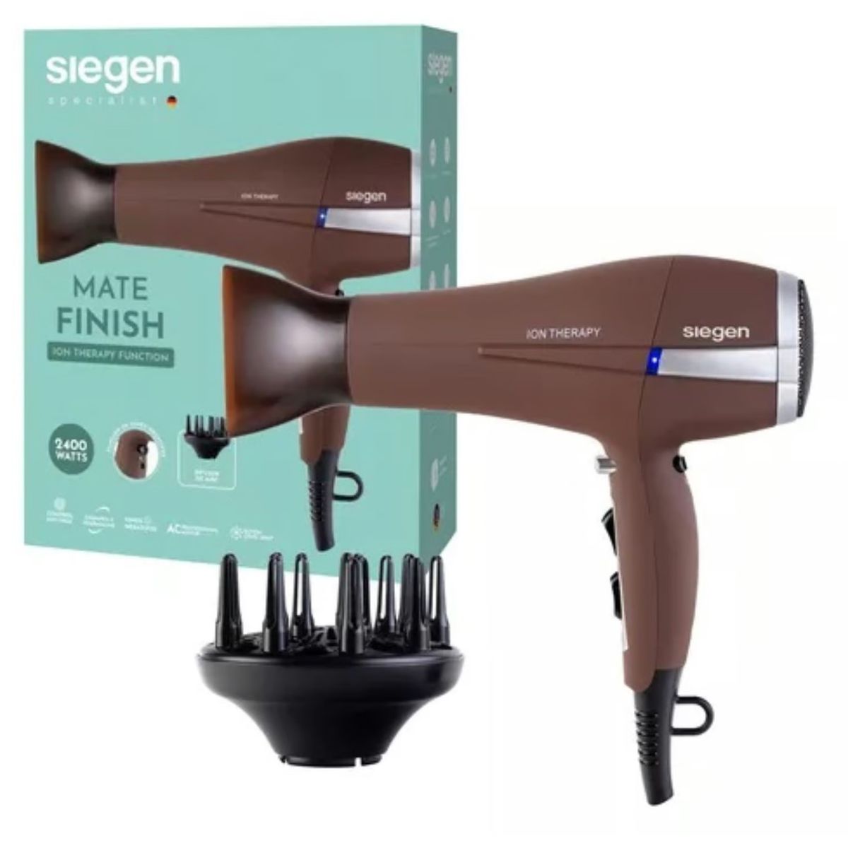 SIEGEN - Secador de Pelo Siegen Mate Ion Therapy SG3043 2400Watts