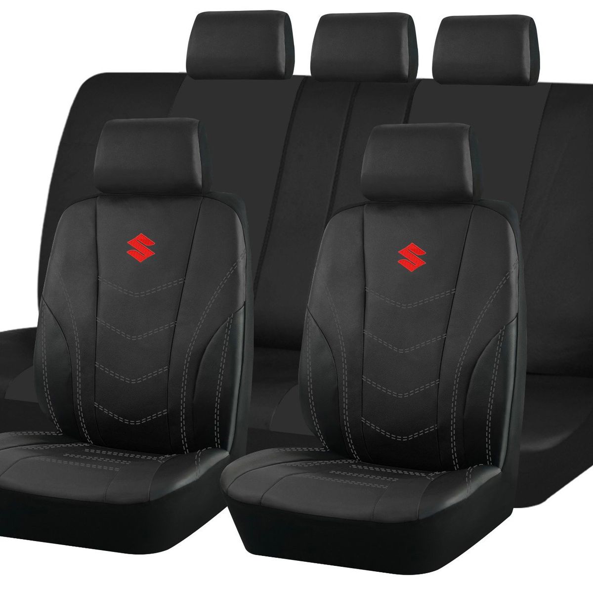 GENERICO - Fundas Cubre Asiento Auto Suzuki Eco Cuero Negro