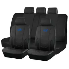 GENERICO - Fundas Cubre Asiento Auto Hyundai Eco Cuero Negro