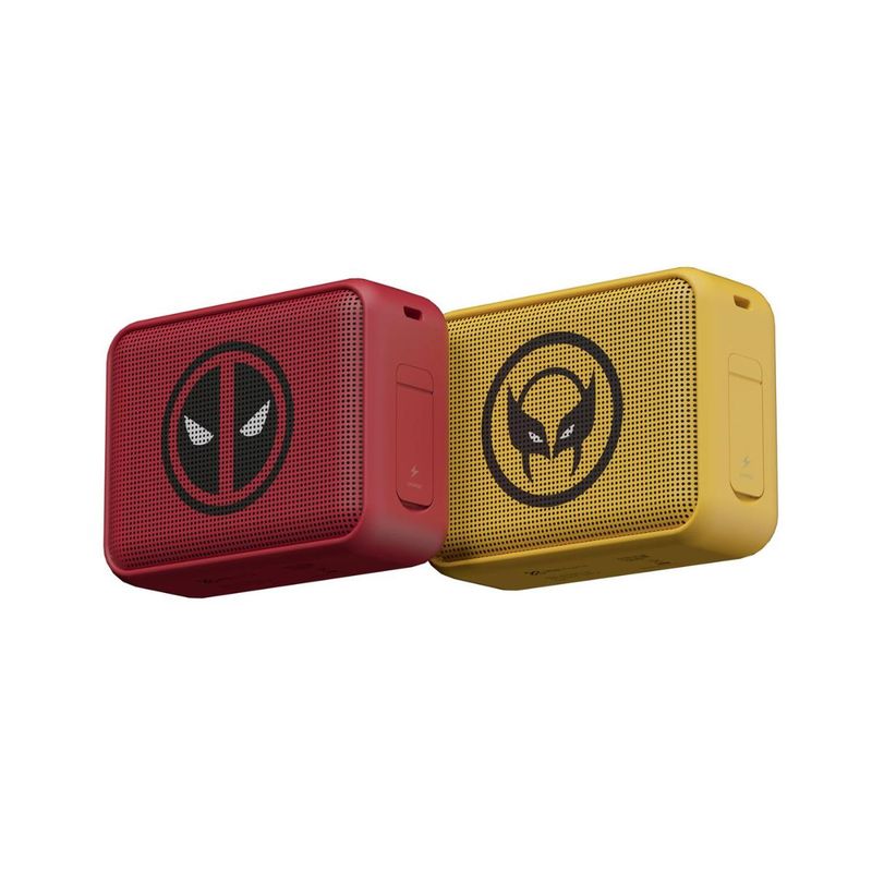 KLIP XTREME - Pack 2x Parlante Bluetooth Portátil Klip Xtreme Nitro Wolverine y Deadpool KBS-025MD-2PK