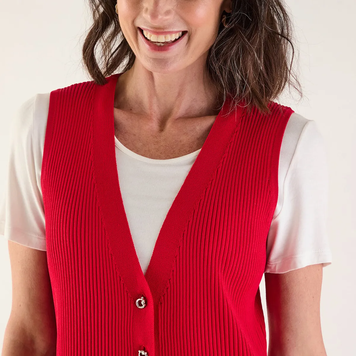 MA GRIFFE - Sweater Rojo Mujer Magriffe