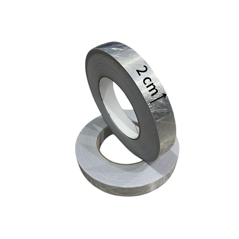 GENERICO - 2 Cintas Decorativas Adhesiva Para Juntas Plateado 2cm 50mts