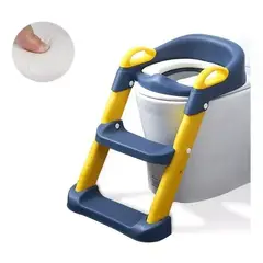 GENERICO - Asiento adaptador inodoro con escalera para niños acolchado