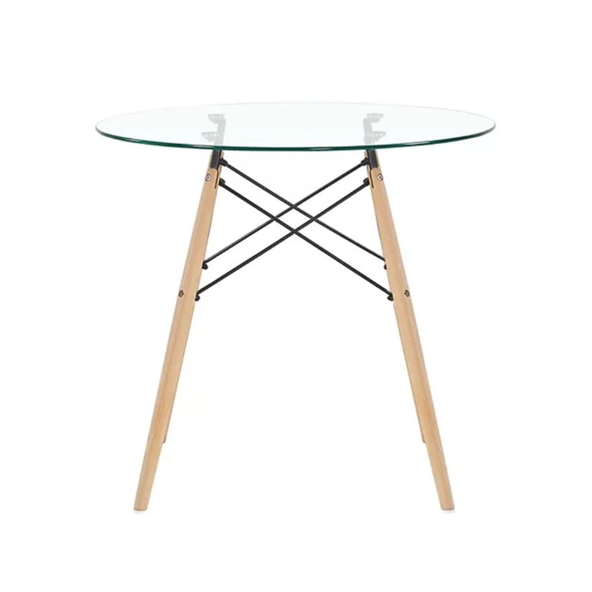 ARTIHOGAR - Mesa Eames de Vidrio Templado 80 cm Diámetro Artihogar