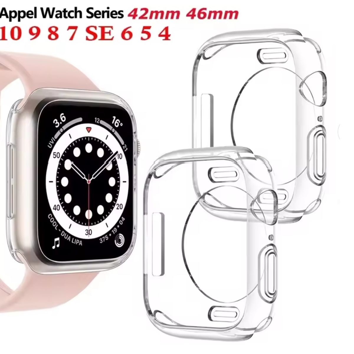 GENERICO - 2 Lamina + Protector Para Apple Watch 42mm