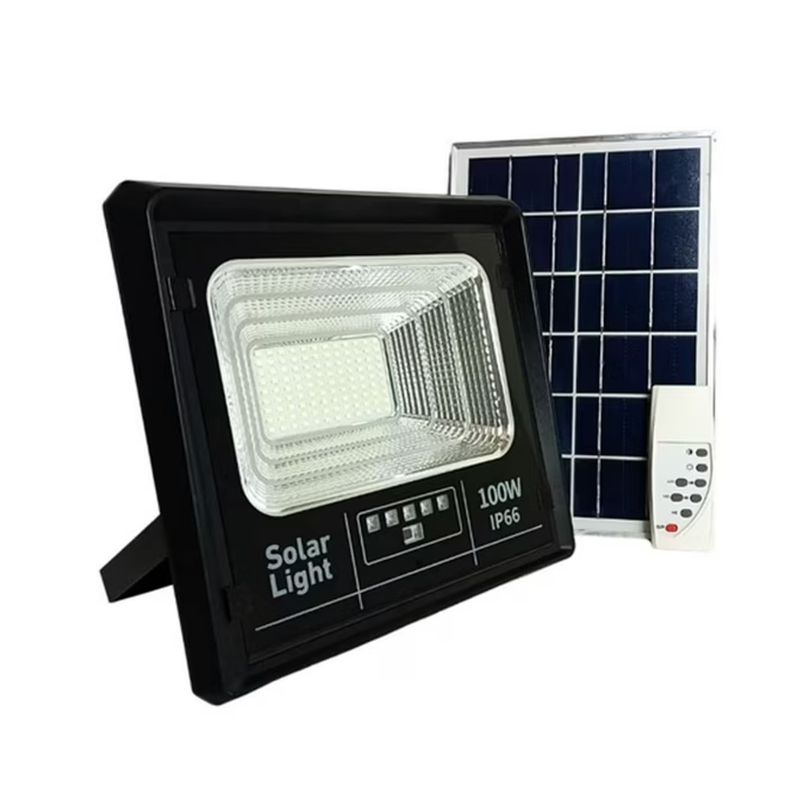 GENERICO - Foco Led Con Panel Solar Reflector 100W IP66