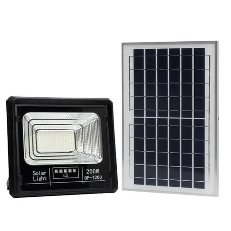GENERICO - Reflector Led 200W con Control Remoto y Panel Solar