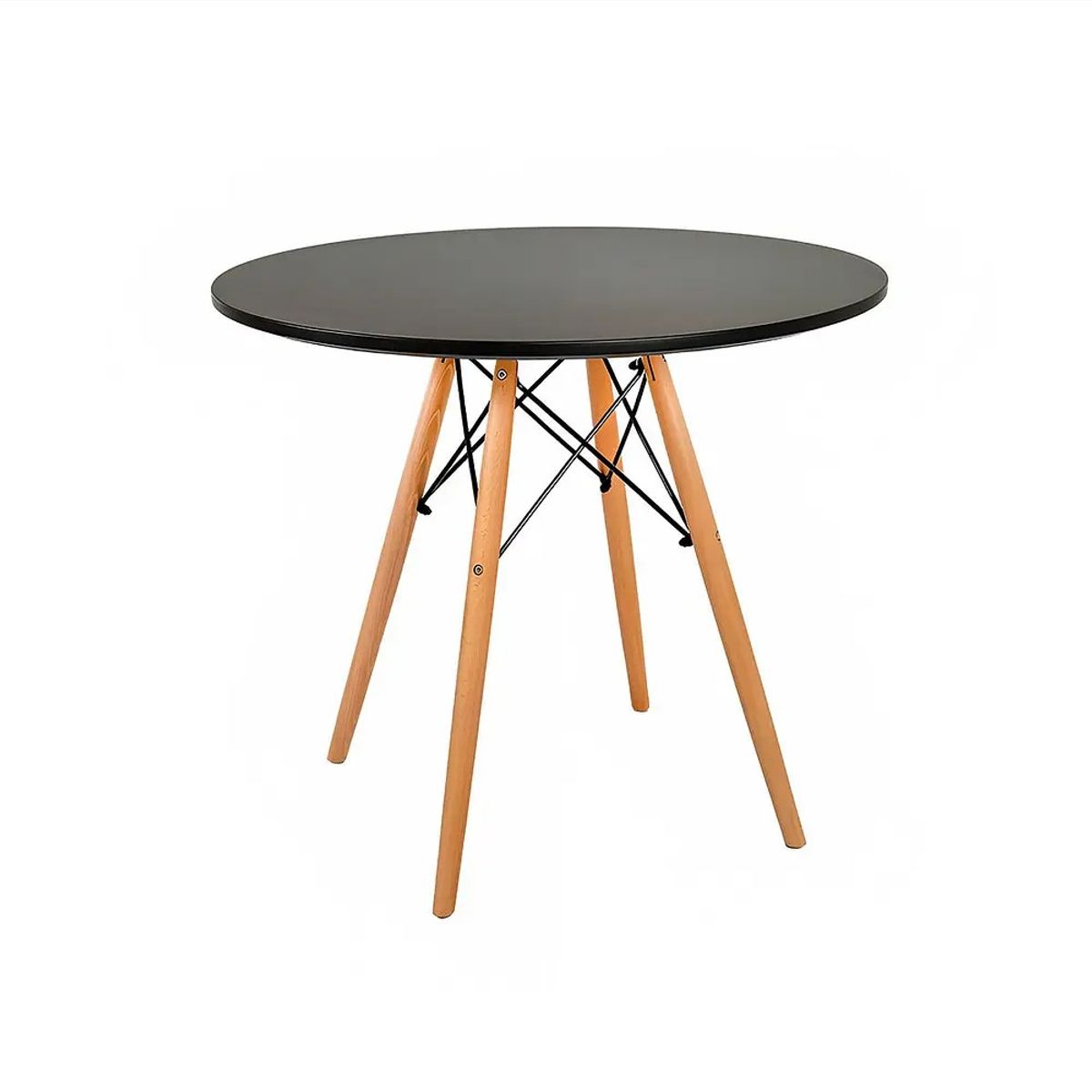 CORI CORI - Mesa de Comedor Eames Redonda 80cms Negro