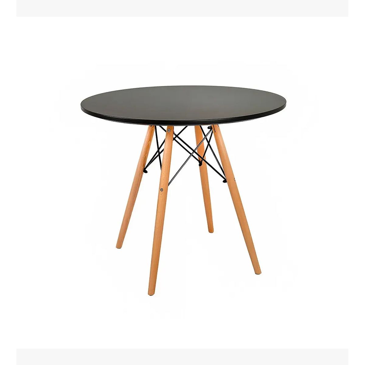 CORI CORI - Mesa de Comedor Eames Redonda 80cms Negro