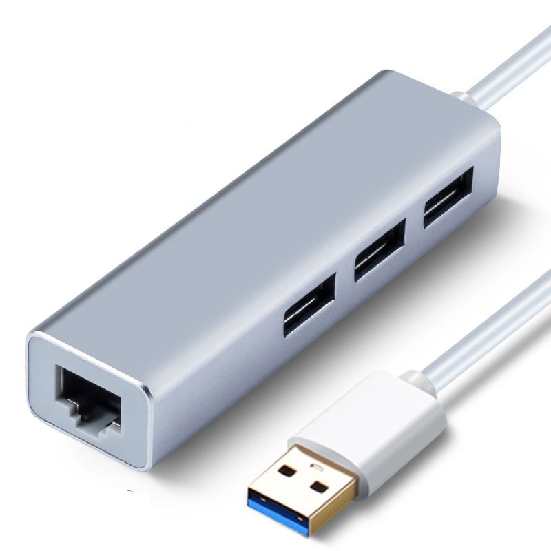 EDWINAYY - Adaptador Usb-c Thunder3 Ethernet 4 En 1 Rj45 10/100/1000