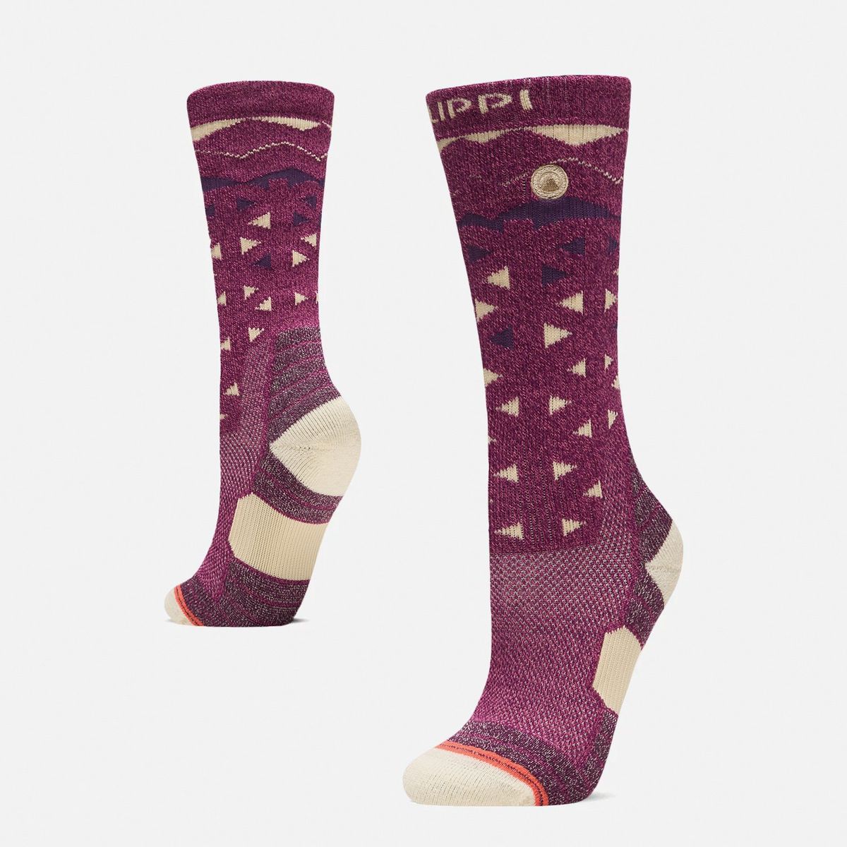 LIPPI - Calcetín Mujer Trekking Warm Socks Rosado Melange Lippi