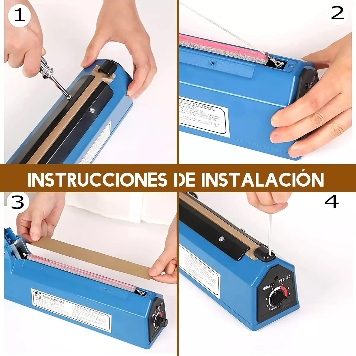 KUANGYE - Resistencia Teflon Selladora De Bolsas 40cm 5pcs