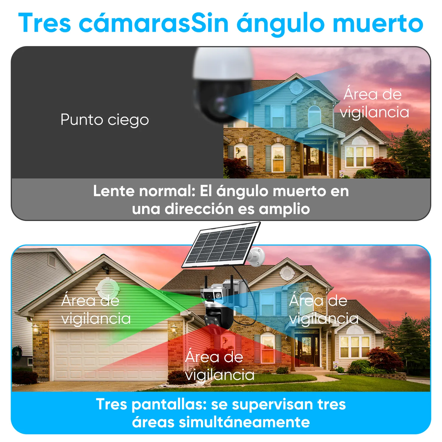 SYSTEM SOLAR ソーラー4点セット SOL1、2、SOL4、5 AIZO AIZO Vigilancia 3 Lentes 4MP TF/Nube 2.8mm Solar Nocturna T94