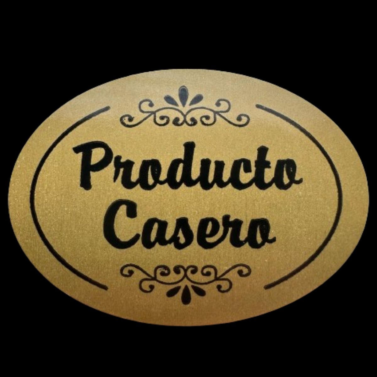 GENERICO - Sticker Producto Casero Cafe Claro 100un 4x3cm