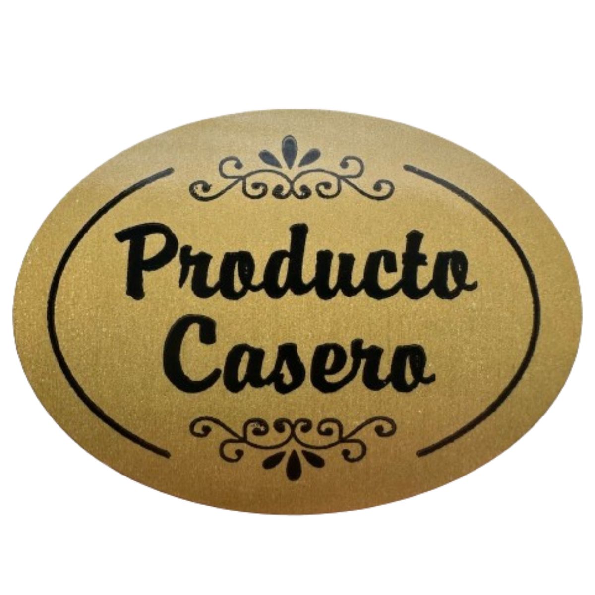 GENERICO - Sticker Producto Casero Cafe Claro 100un 4x3cm