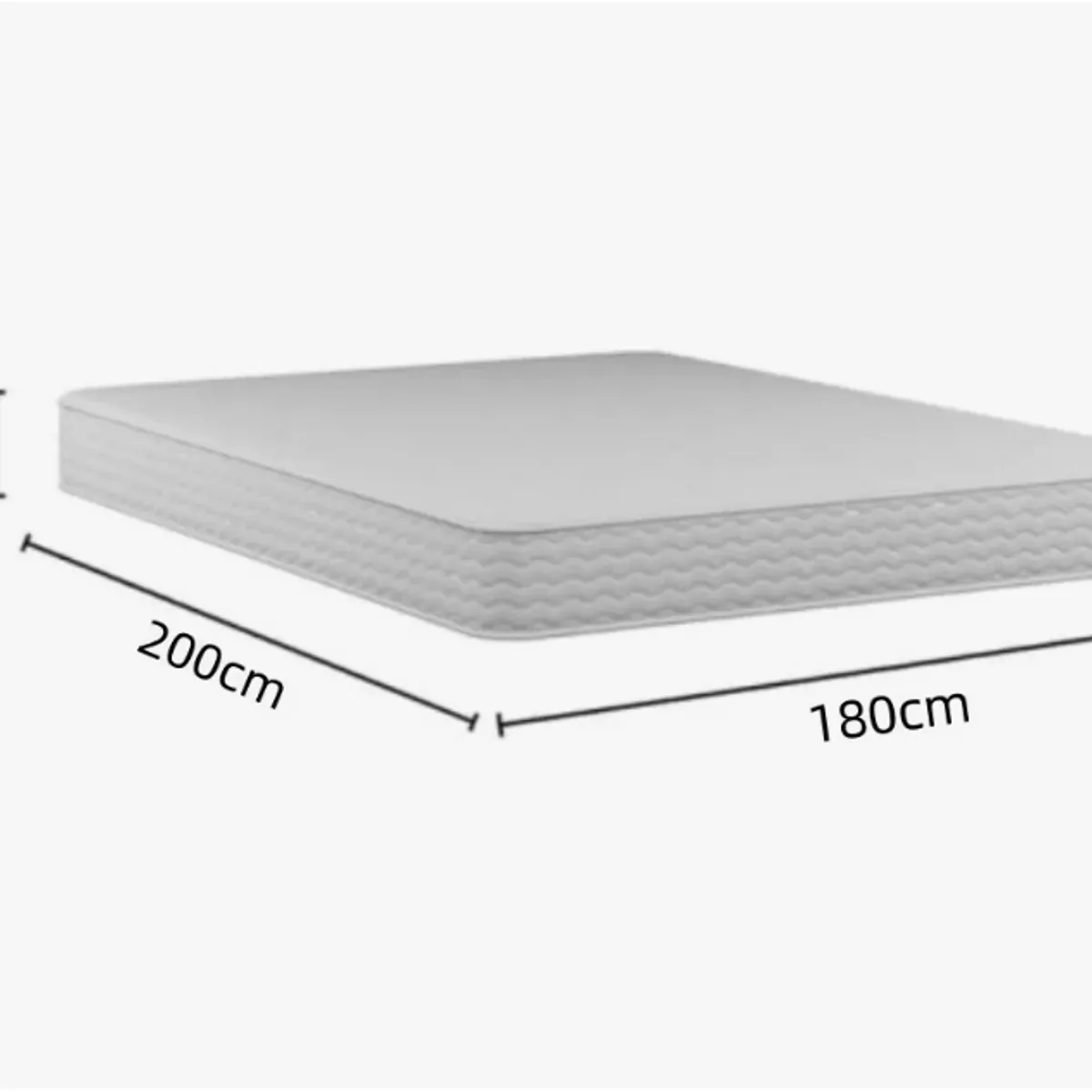 YOMYM - Colchón Premium King Size Upright 2 Caras blanco 180×200×20 cm