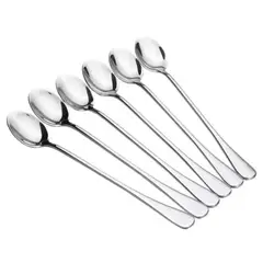 GENERICO - Juego X6 Cucharas Largas Ovalada