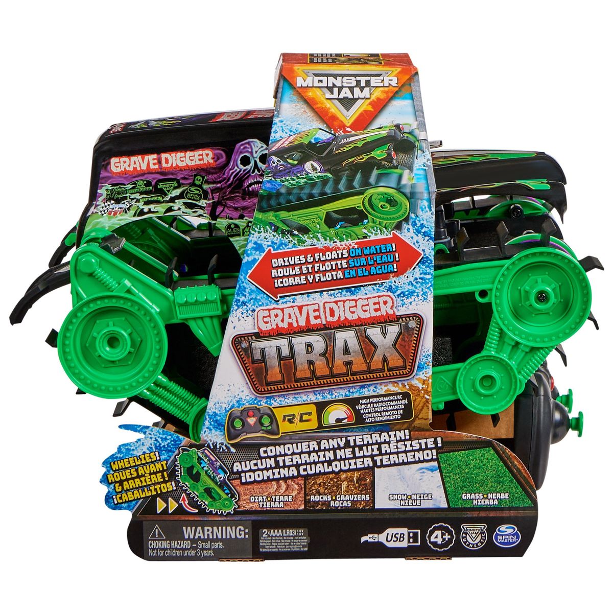 JAM MONSTER - Auto De Control Remoto Grave Digger Trax Monster Jam