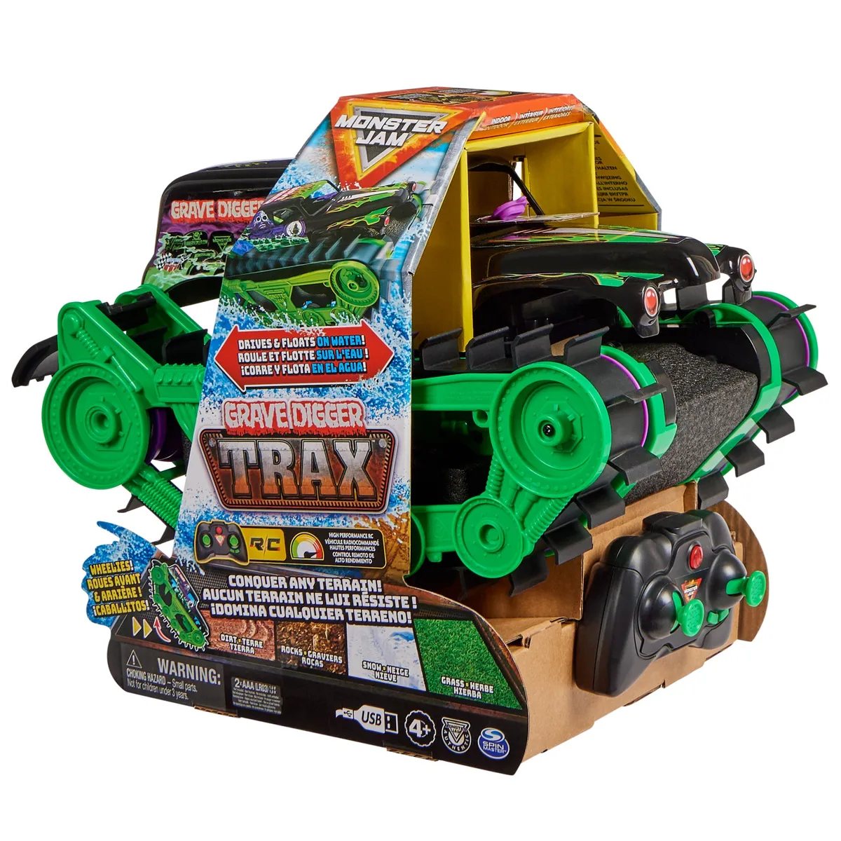 JAM MONSTER - Auto De Control Remoto Grave Digger Trax Monster Jam