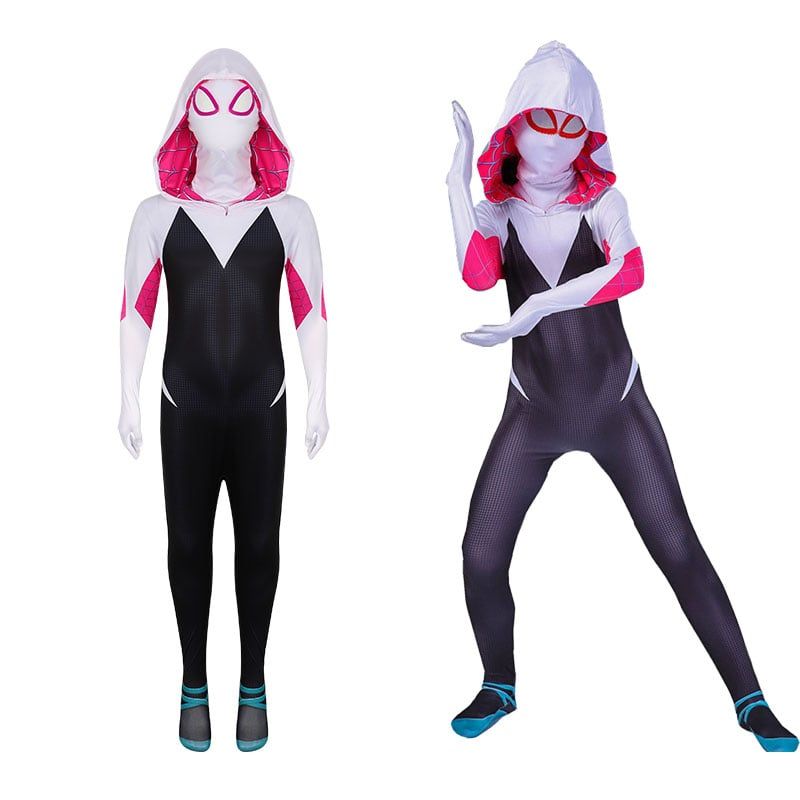 GENERICO - Disfraz  infantil Talla 3 o 4 Spider Gwen  Stacy Niñas