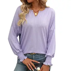 BLWOENS - Polera de manga larga para mujeres - Violeta