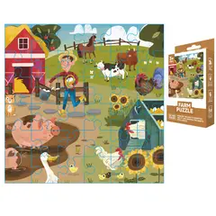 GENERICO - Tema Granja Puzzles Educativos Juguetes Para Niños Regalo