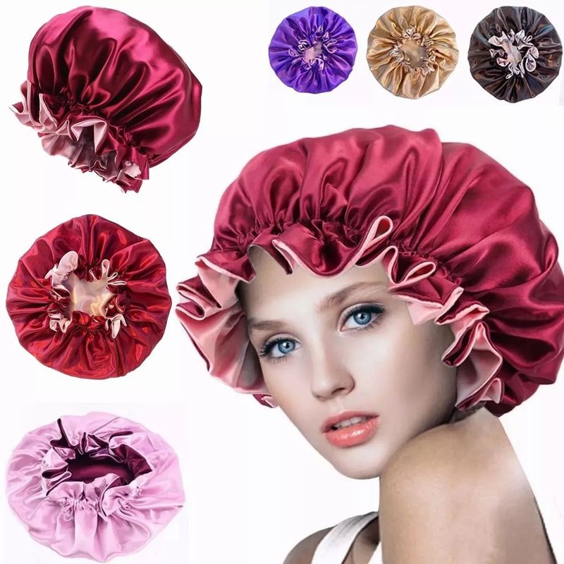 EDWINAYY - Gorro Satin Gorro De Satin Gorro De Dormir De Doble Capa