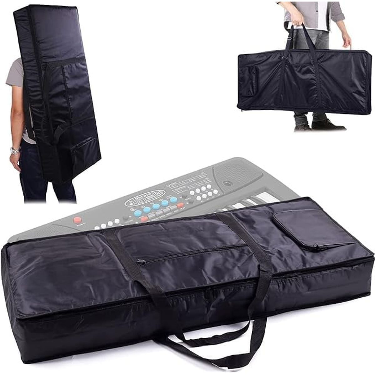 KUANGYE - Funda Acolchada Musical Teclado 61 Teclas Bolso Impermeable