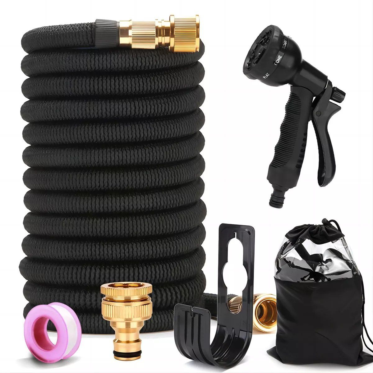 KUANGYE - Manguera De Jardín Expandible De Hasta 15 M Con 8 Modos