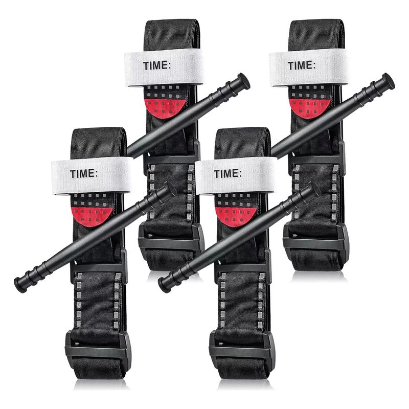 BITART - 4PK Torniquete Primeros Auxilio Botiquin Curacion 950mm38mm