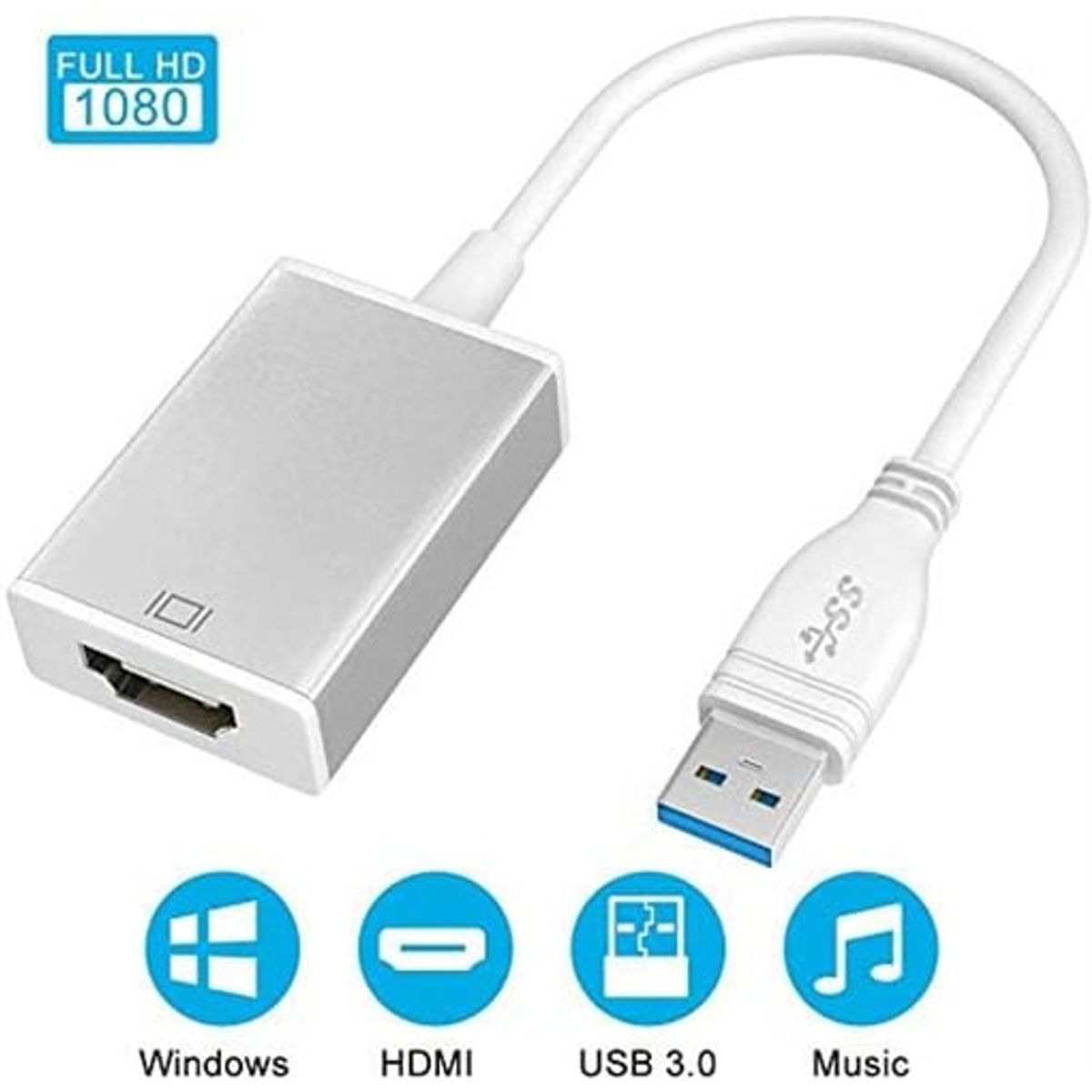 KUANGYE - Convertidor Adaptador Video Usb 3.0 A Hdmi Full Hd 1080p