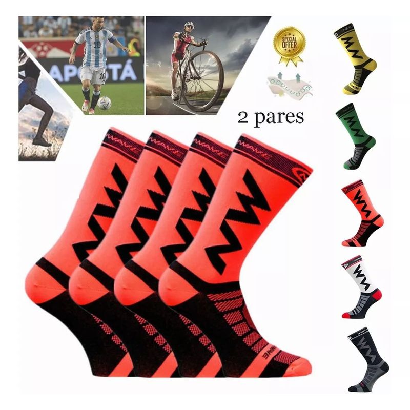 EDWINAYY - Pack 2 Pares Calcetines Hombre Deportiva Calcetas Deportivas