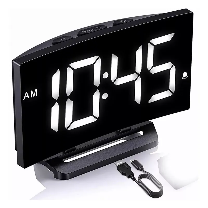 EDWINAYY - Reloj Despertador Digital Pantalla Led Alarma Luminoso