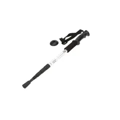 GENERICO - Bastón De Trekking Tramos Mango Recto Anti Shock Plateado