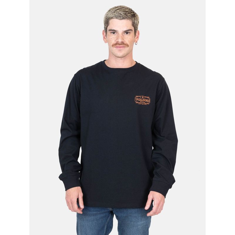 VOLCOM - Polera ML Boardium Negro Hombre Volcom - Negro
