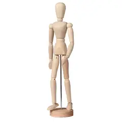 GENERICO - Maniquí Articulado Masculino 30cm De Madera - SC