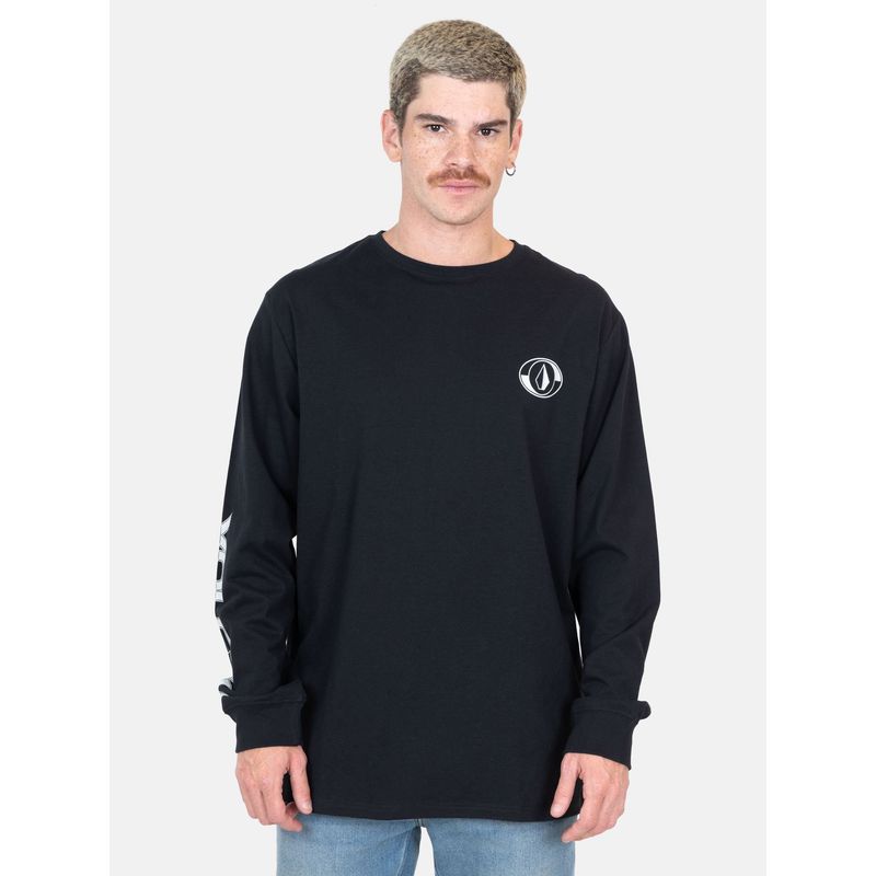 VOLCOM - Polera ML Freeborne Negro Hombre Volcom - Negro
